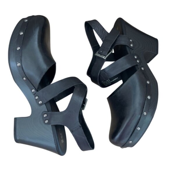 Korks Abloom black‎ studded strappy clog size 9.5 - Picture 8 of 8